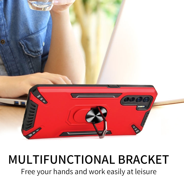 For OPPO A91 / Reno3 PC + TPU Protective Case with 360 Degrees Rotatable Ring Holder