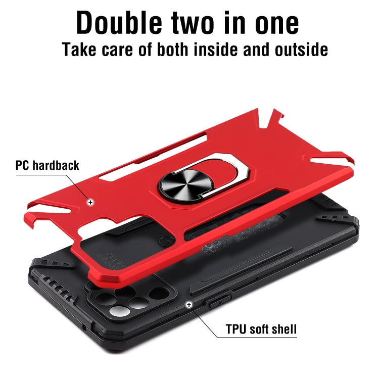 For OPPO F19 Pro PC + TPU Protective Case with 360 Degrees Rotatable Ring Holder