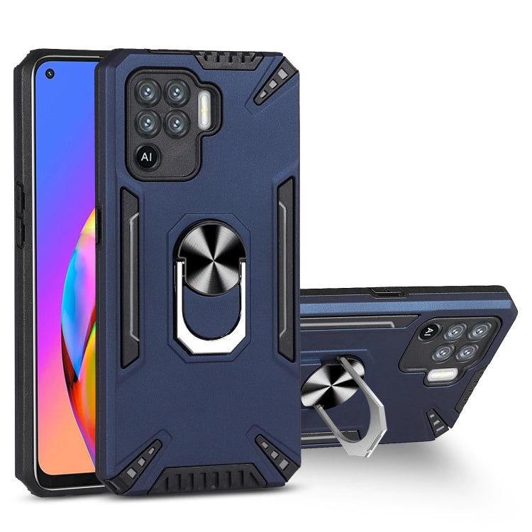 For OPPO F19 Pro PC + TPU Protective Case with 360 Degrees Rotatable Ring Holder