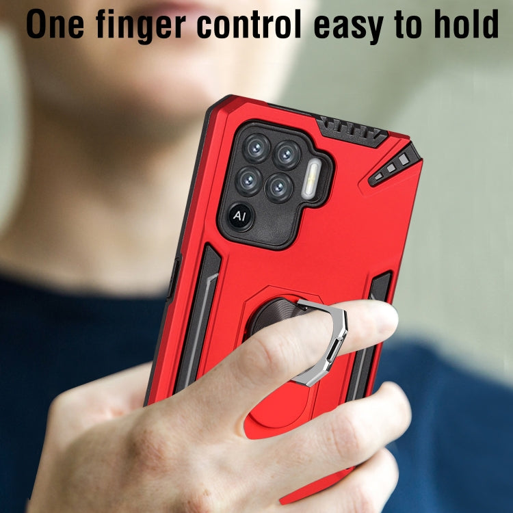 For OPPO F19 Pro PC + TPU Protective Case with 360 Degrees Rotatable Ring Holder