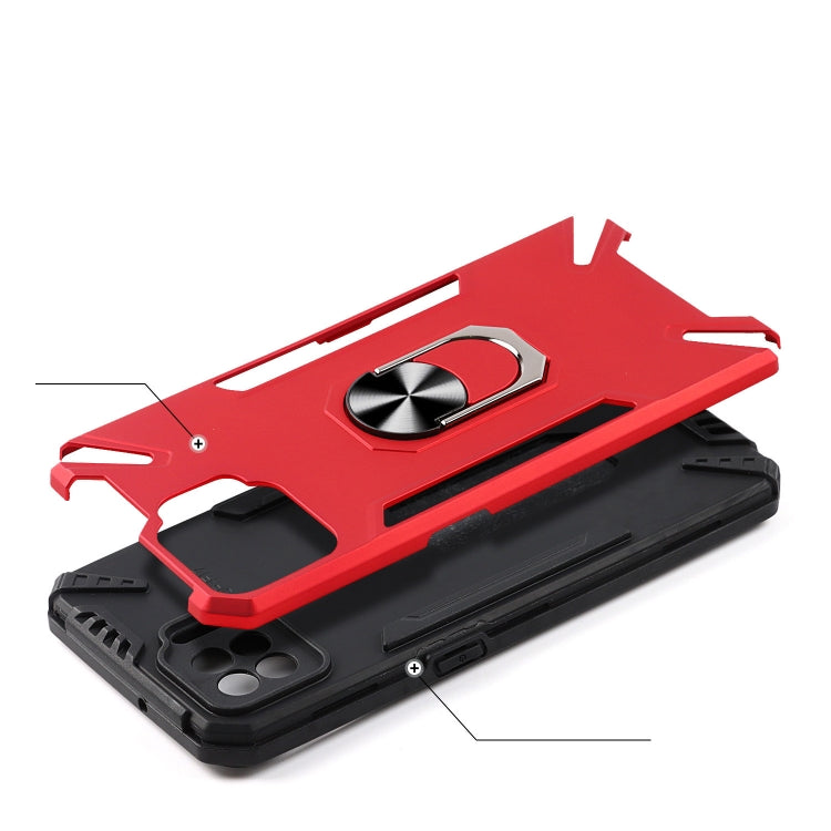 For OPPO F17 PC + TPU Protective Case with 360 Degrees Rotatable Ring Holder