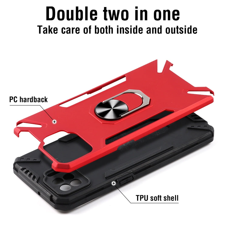 For OPPO F17 Pro PC + TPU Protective Case with 360 Degrees Rotatable Ring Holder