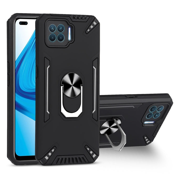 For OPPO F17 Pro PC + TPU Protective Case with 360 Degrees Rotatable Ring Holder