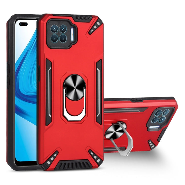 For OPPO F17 Pro PC + TPU Protective Case with 360 Degrees Rotatable Ring Holder
