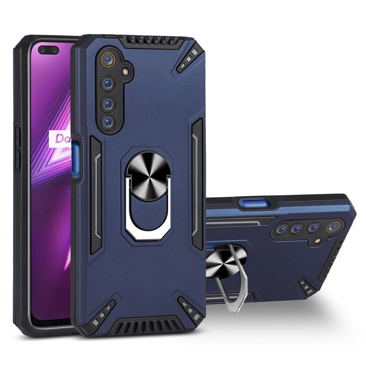 For Realme 6 Pro PC + TPU Protective Case with 360 Degrees Rotatable Ring Holder