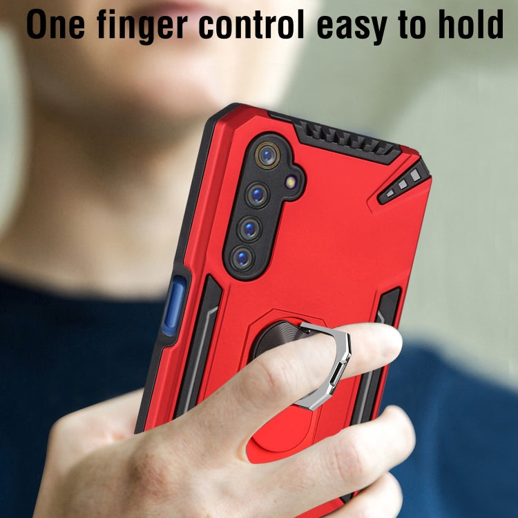 For Realme 6 Pro PC + TPU Protective Case with 360 Degrees Rotatable Ring Holder