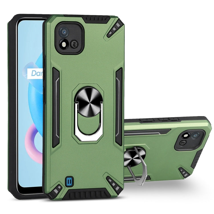 For Realme C20 PC + TPU Protective Case with 360 Degrees Rotatable Ring Holder