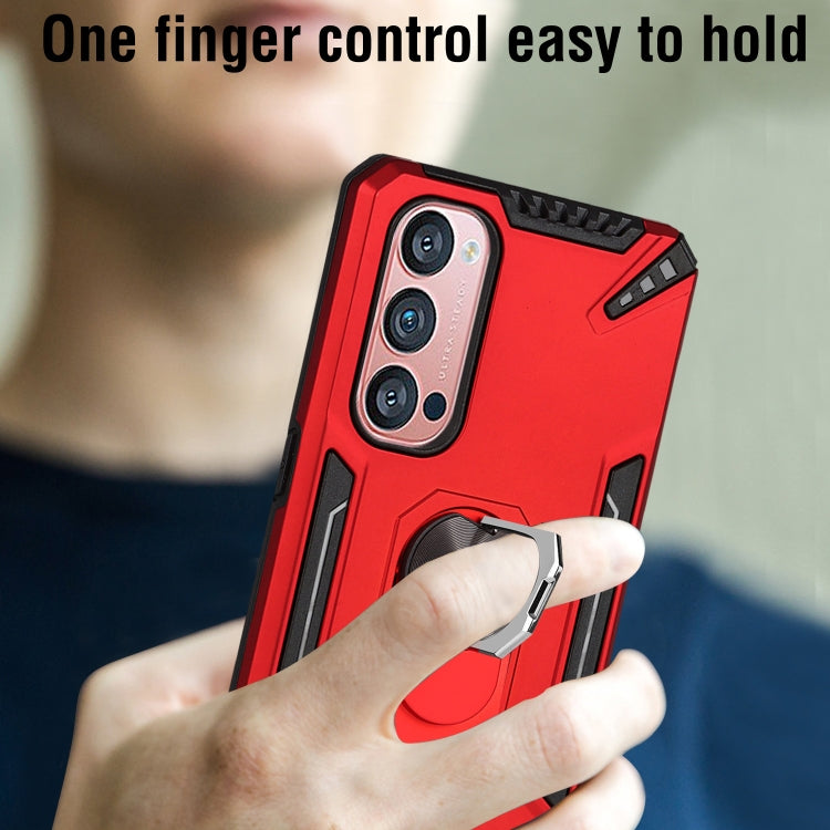 For OPPO Reno4 Pro PC + TPU Protective Case with 360 Degrees Rotatable Ring Holder