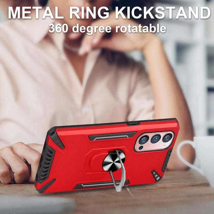 For OPPO Reno4 Pro PC + TPU Protective Case with 360 Degrees Rotatable Ring Holder