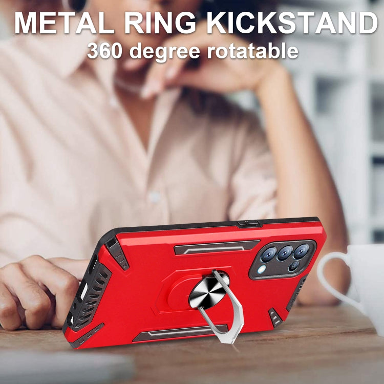 For OPPO Reno5 4G PC + TPU Protective Case with 360 Degrees Rotatable Ring Holder