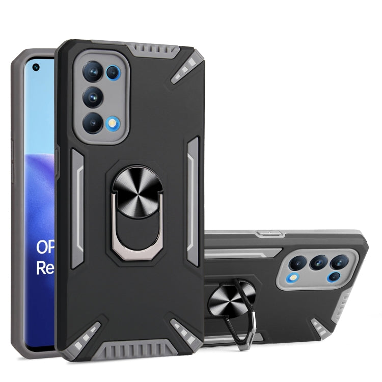 For OPPO Reno5 Pro 5G PC + TPU Protective Case with 360 Degrees Rotatable Ring Holder
