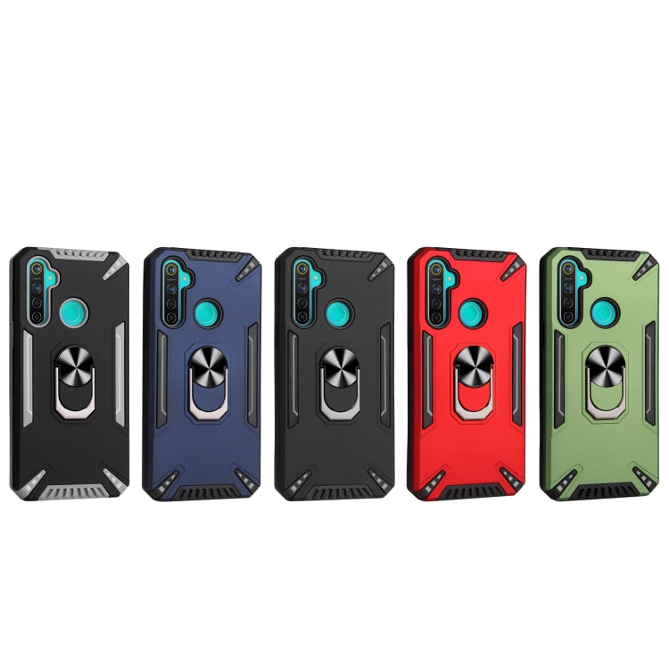 For Realme 5 PC + TPU Protective Case with 360 Degrees Rotatable Ring Holder