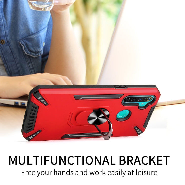 For Realme 5 PC + TPU Protective Case with 360 Degrees Rotatable Ring Holder