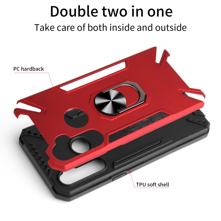 For Realme 5 PC + TPU Protective Case with 360 Degrees Rotatable Ring Holder