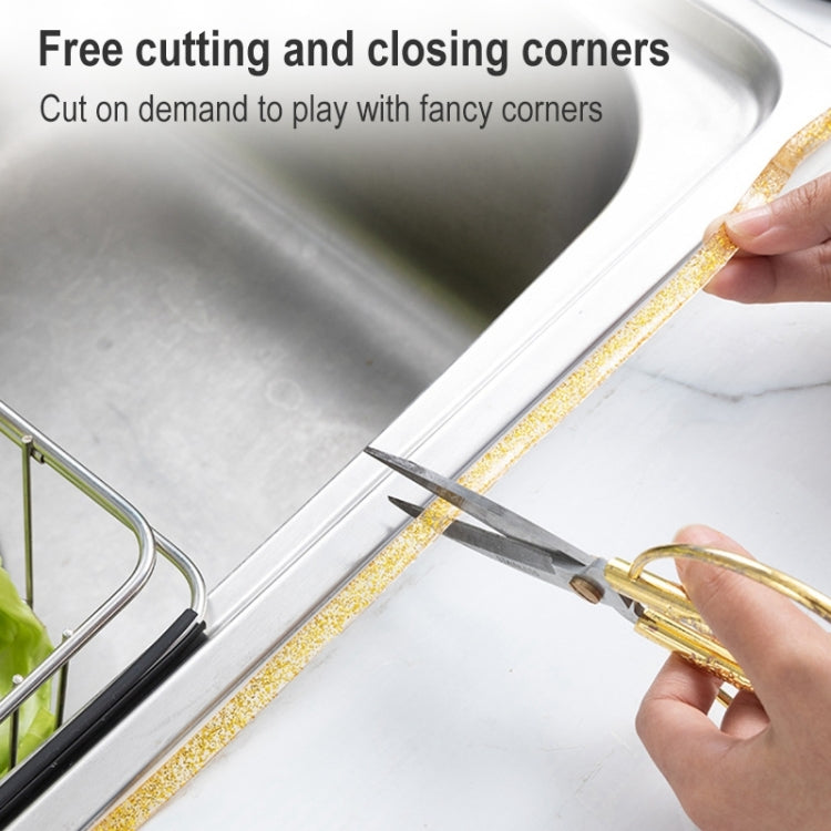 Kitchen Anti-mildew Waterproof Beauty Stitching Stickers Sink Seal Edge Line, Random Color Delivery, Size:6mx15mm