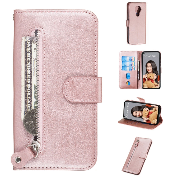 For Huawei nova 5i Pro/Mate 30 Lite Fashion Calf Texture Zipper Horizontal Flip PU Leather Case, with Holder & Card Slots & Wallet