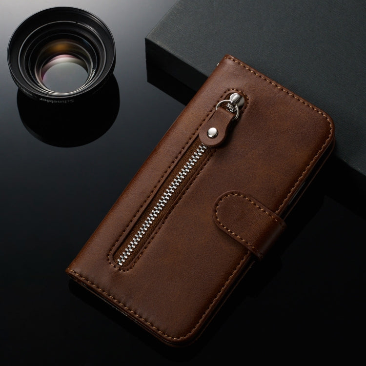 For Xiaomi Mi CC9 / Mi A3 Lite Fashion Calf Texture Zipper Horizontal Flip PU Leather Case, with Holder & Card Slots & Wallet