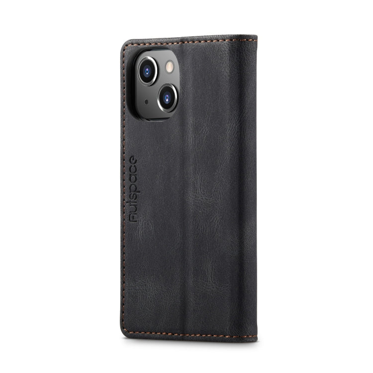 For iPhone 13 AutSpace A01 Retro Skin-feel Crazy Horse Texture Horizontal Flip Leather Case with Holder & Card Slots & Wallet & RFID