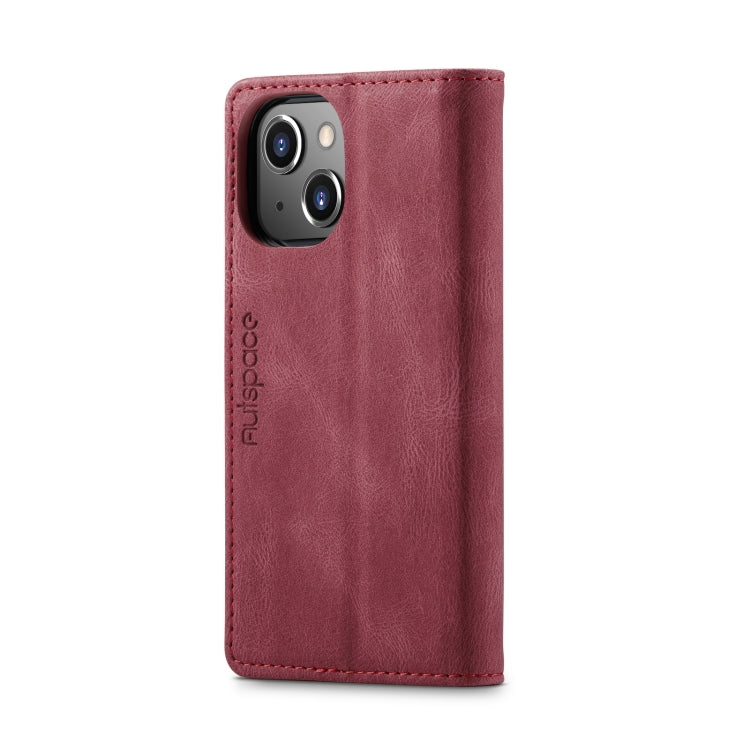For iPhone 13 AutSpace A01 Retro Skin-feel Crazy Horse Texture Horizontal Flip Leather Case with Holder & Card Slots & Wallet & RFID