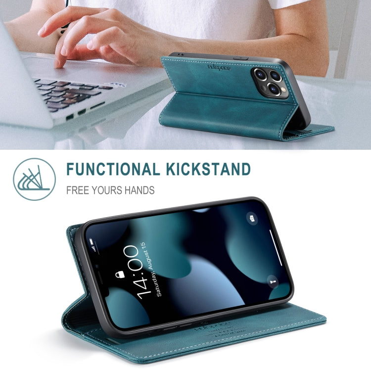 For iPhone 13 Pro AutSpace A01 Retro Skin-feel Crazy Horse Texture Horizontal Flip Leather Case with Holder & Card Slots & Wallet & RFID