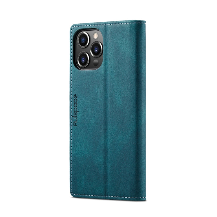 For iPhone 13 Pro Max AutSpace A01 Retro Skin-feel Crazy Horse Texture Horizontal Flip Leather Case with Holder & Card Slots & Wallet & RFID