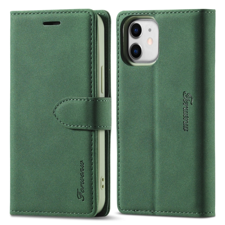 For iPhone 13 mini Forwenw F1 Series Matte Strong Magnetism Horizontal Flip Leather Case with Holder & Card Slots & Wallet & Photo Frame