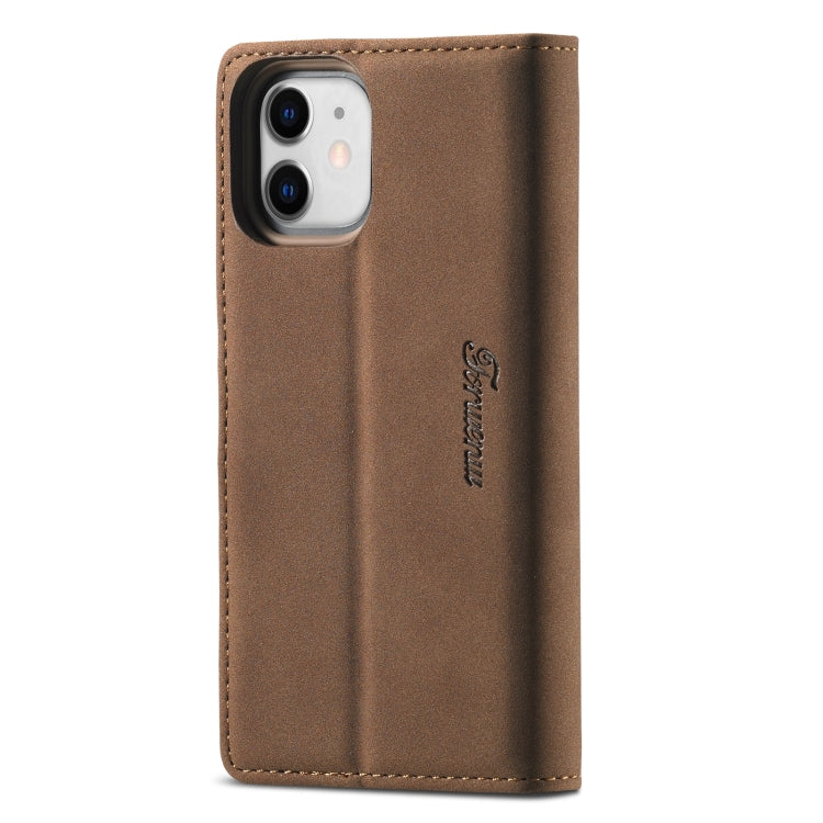 For iPhone 13 mini Forwenw F1 Series Matte Strong Magnetism Horizontal Flip Leather Case with Holder & Card Slots & Wallet & Photo Frame