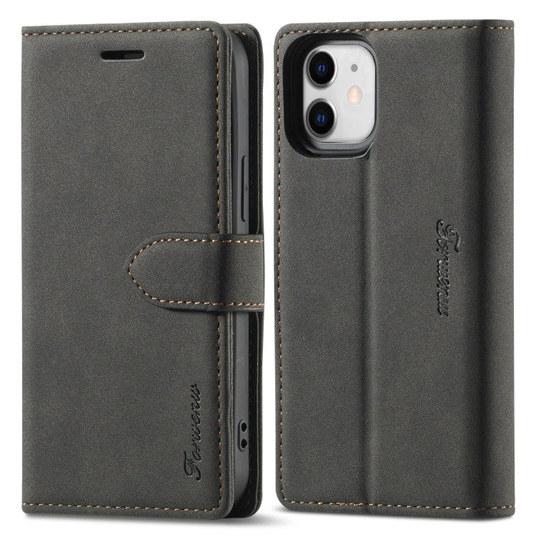 For iPhone 13 mini Forwenw F1 Series Matte Strong Magnetism Horizontal Flip Leather Case with Holder & Card Slots & Wallet & Photo Frame