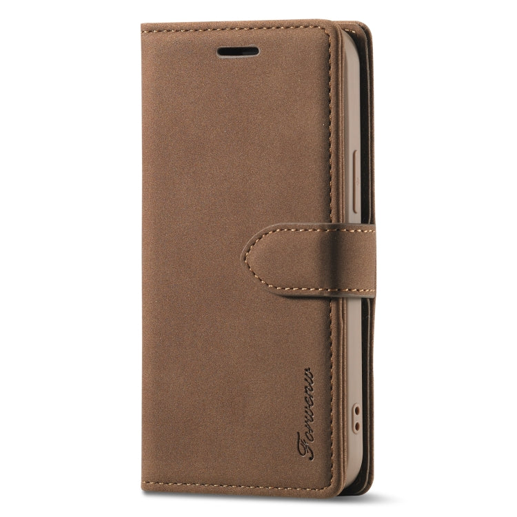 For iPhone 13 Forwenw F1 Series Matte Strong Magnetism Horizontal Flip Leather Case with Holder & Card Slots & Wallet & Photo Frame