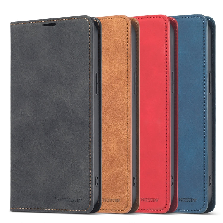 For iPhone 13 mini Forwenw Dream Series Magnetic Oil Edge Horizontal Flip Leather Case with Holder & Card Slot & Photo Frame & Wallet