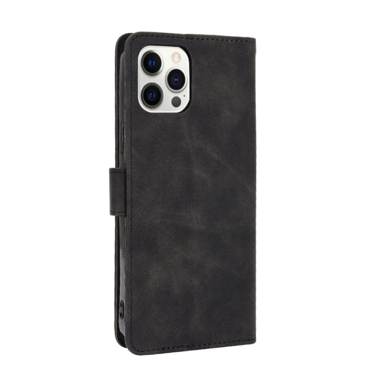 For iPhone 13 Pro Max Solid Color Skin Feel Magnetic Buckle Horizontal Flip Calf Texture PU Leather Case with Holder & Card Slots & Wallet