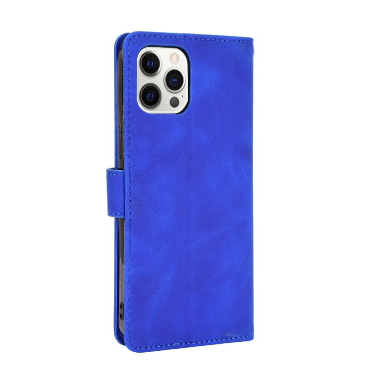 For iPhone 13 Pro Max Solid Color Skin Feel Magnetic Buckle Horizontal Flip Calf Texture PU Leather Case with Holder & Card Slots & Wallet