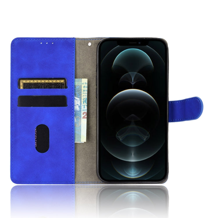 For iPhone 13 Pro Max Solid Color Skin Feel Magnetic Buckle Horizontal Flip Calf Texture PU Leather Case with Holder & Card Slots & Wallet