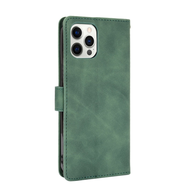 For iPhone 13 Pro Max Solid Color Skin Feel Magnetic Buckle Horizontal Flip Calf Texture PU Leather Case with Holder & Card Slots & Wallet
