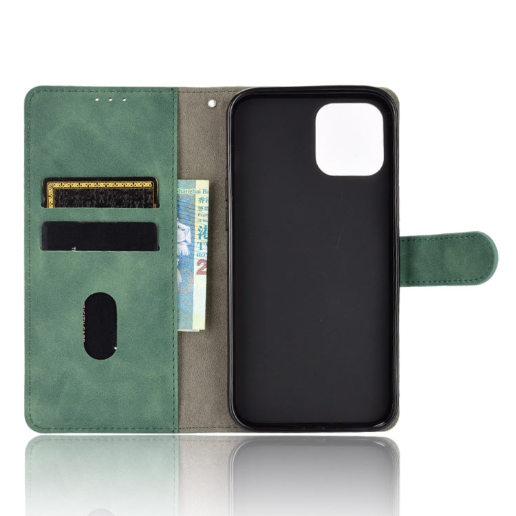 For iPhone 13 Pro Max Solid Color Skin Feel Magnetic Buckle Horizontal Flip Calf Texture PU Leather Case with Holder & Card Slots & Wallet
