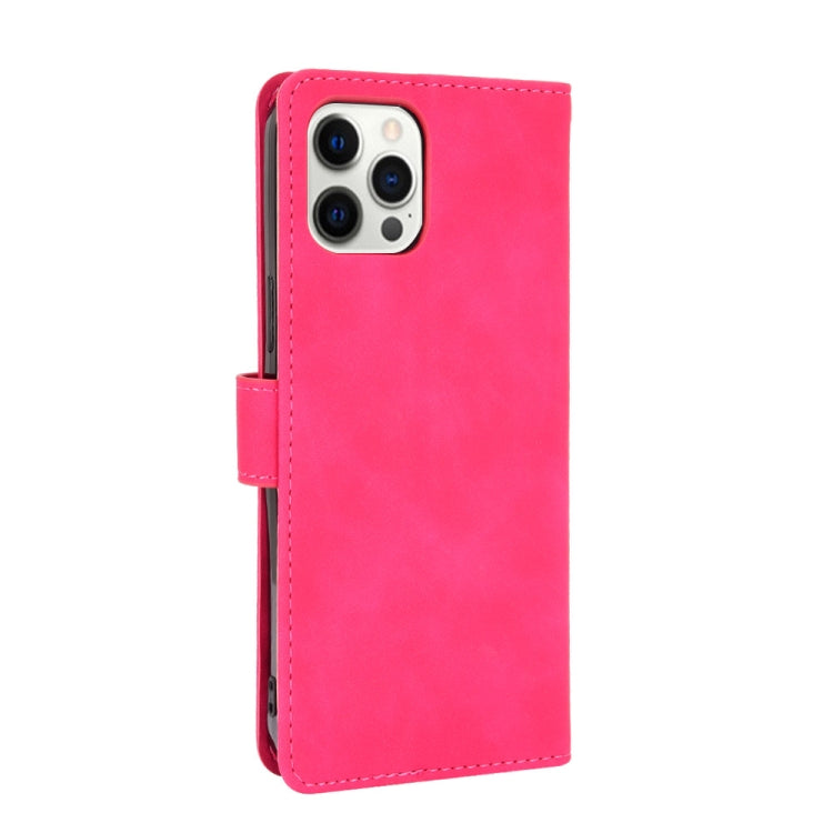 For iPhone 13 Pro Max Solid Color Skin Feel Magnetic Buckle Horizontal Flip Calf Texture PU Leather Case with Holder & Card Slots & Wallet