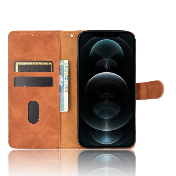 For iPhone 13 Pro Max Solid Color Skin Feel Magnetic Buckle Horizontal Flip Calf Texture PU Leather Case with Holder & Card Slots & Wallet