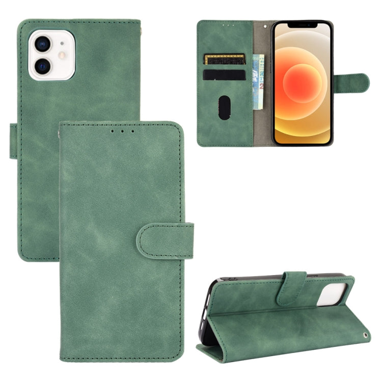 For iPhone 13 Pro Solid Color Skin Feel Magnetic Buckle Horizontal Flip Calf Texture PU Leather Case with Holder & Card Slots & Wallet