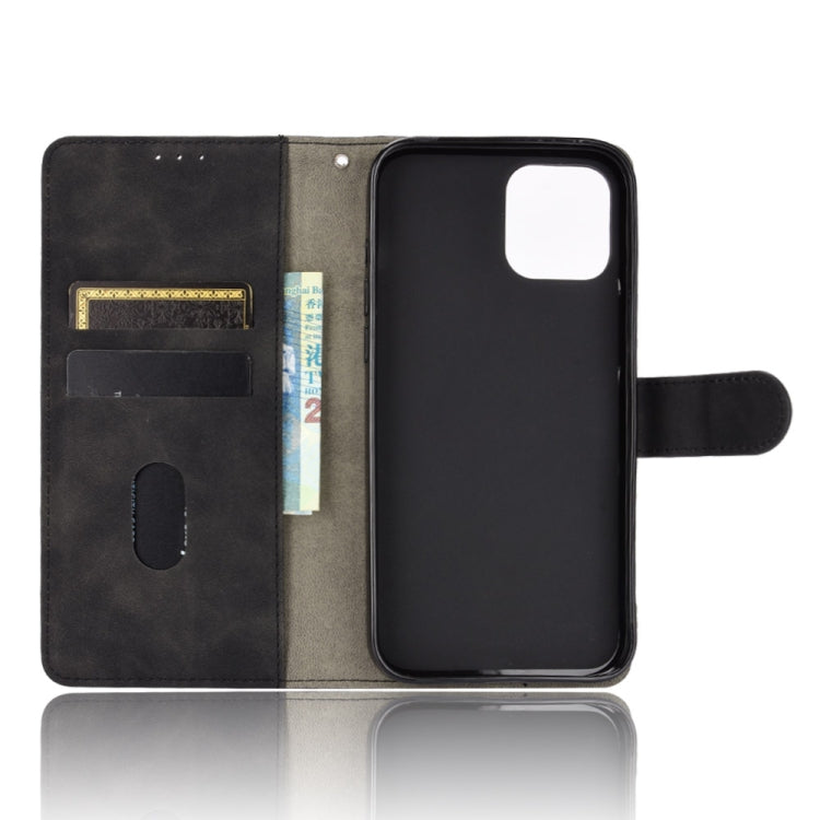 For iPhone 13 Solid Color Skin Feel Magnetic Buckle Horizontal Flip Calf Texture PU Leather Case with Holder & Card Slots & Wallet
