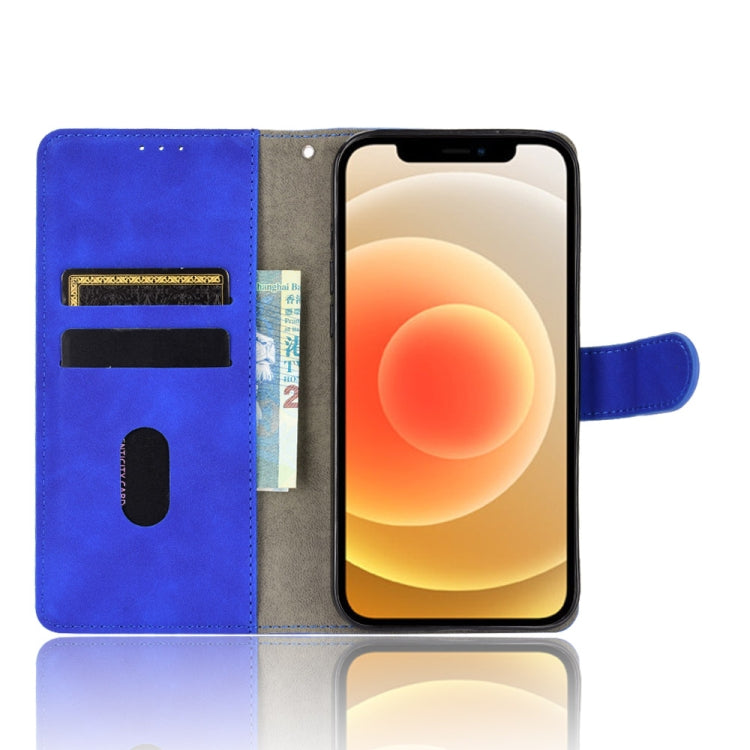 For iPhone 13 Solid Color Skin Feel Magnetic Buckle Horizontal Flip Calf Texture PU Leather Case with Holder & Card Slots & Wallet