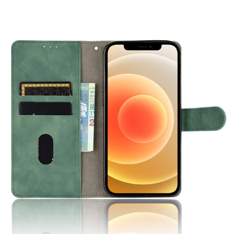 For iPhone 13 Solid Color Skin Feel Magnetic Buckle Horizontal Flip Calf Texture PU Leather Case with Holder & Card Slots & Wallet