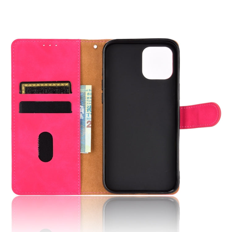 For iPhone 13 Solid Color Skin Feel Magnetic Buckle Horizontal Flip Calf Texture PU Leather Case with Holder & Card Slots & Wallet