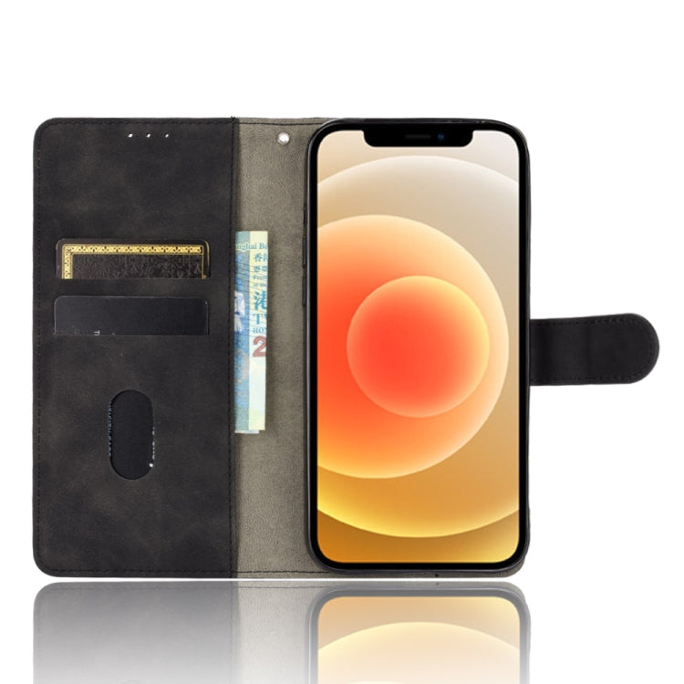 For iPhone 13 mini Solid Color Skin Feel Magnetic Buckle Horizontal Flip Calf Texture PU Leather Case with Holder & Card Slots & Wallet