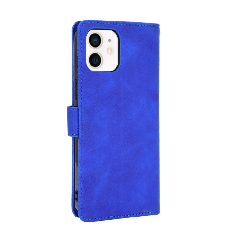 For iPhone 13 mini Solid Color Skin Feel Magnetic Buckle Horizontal Flip Calf Texture PU Leather Case with Holder & Card Slots & Wallet