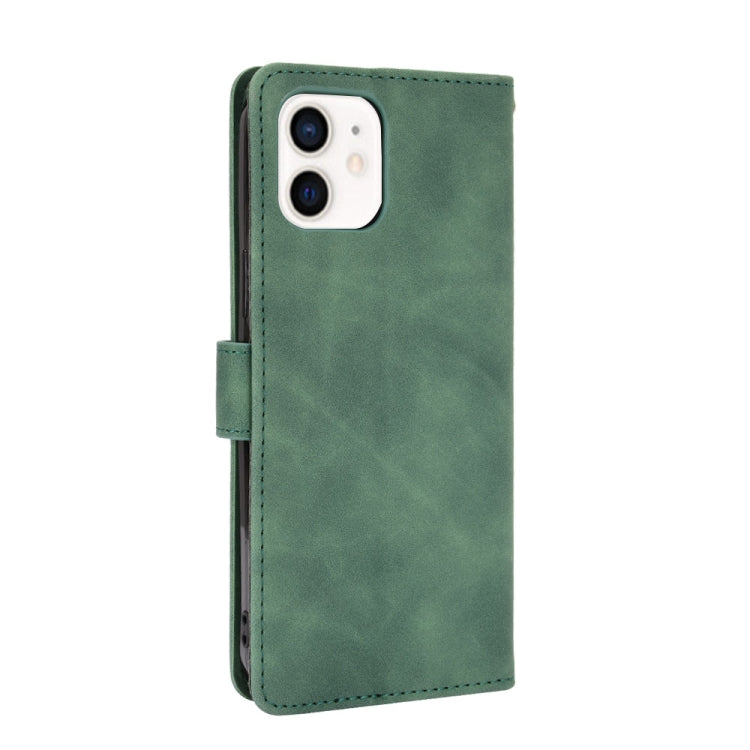 For iPhone 13 mini Solid Color Skin Feel Magnetic Buckle Horizontal Flip Calf Texture PU Leather Case with Holder & Card Slots & Wallet