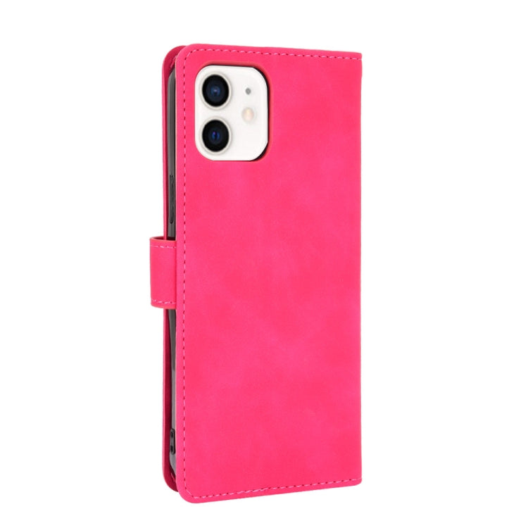 For iPhone 13 mini Solid Color Skin Feel Magnetic Buckle Horizontal Flip Calf Texture PU Leather Case with Holder & Card Slots & Wallet