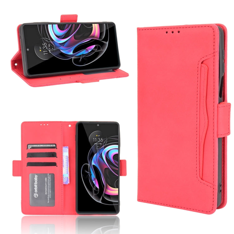 For Motorola Moto Edge 20 Pro/Edge S Pro Skin Feel Calf Pattern Horizontal Flip Leather Case with Holder & Card Slots & Photo Frame