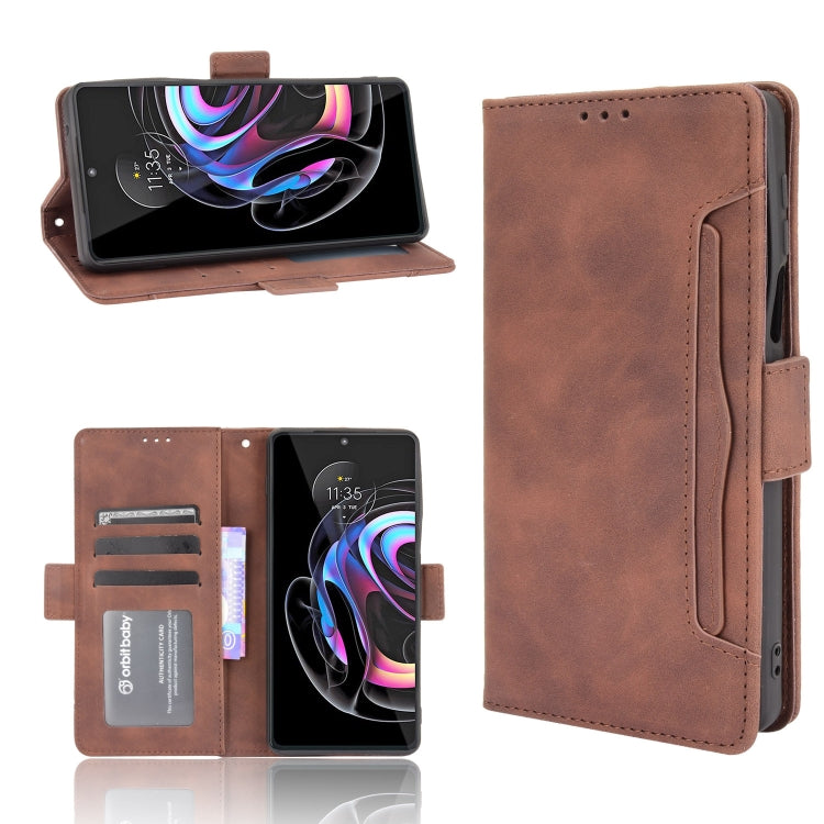 For Motorola Moto Edge 20 Pro/Edge S Pro Skin Feel Calf Pattern Horizontal Flip Leather Case with Holder & Card Slots & Photo Frame