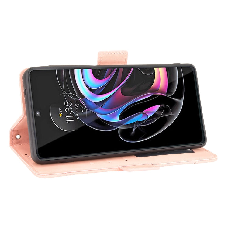 For Motorola Moto Edge 20 Pro/Edge S Pro Skin Feel Calf Pattern Horizontal Flip Leather Case with Holder & Card Slots & Photo Frame