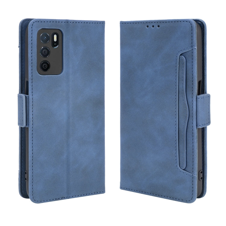 For OPPO A16 Skin Feel Calf Pattern Horizontal Flip Leather Case with Holder & Card Slots & Photo Frame